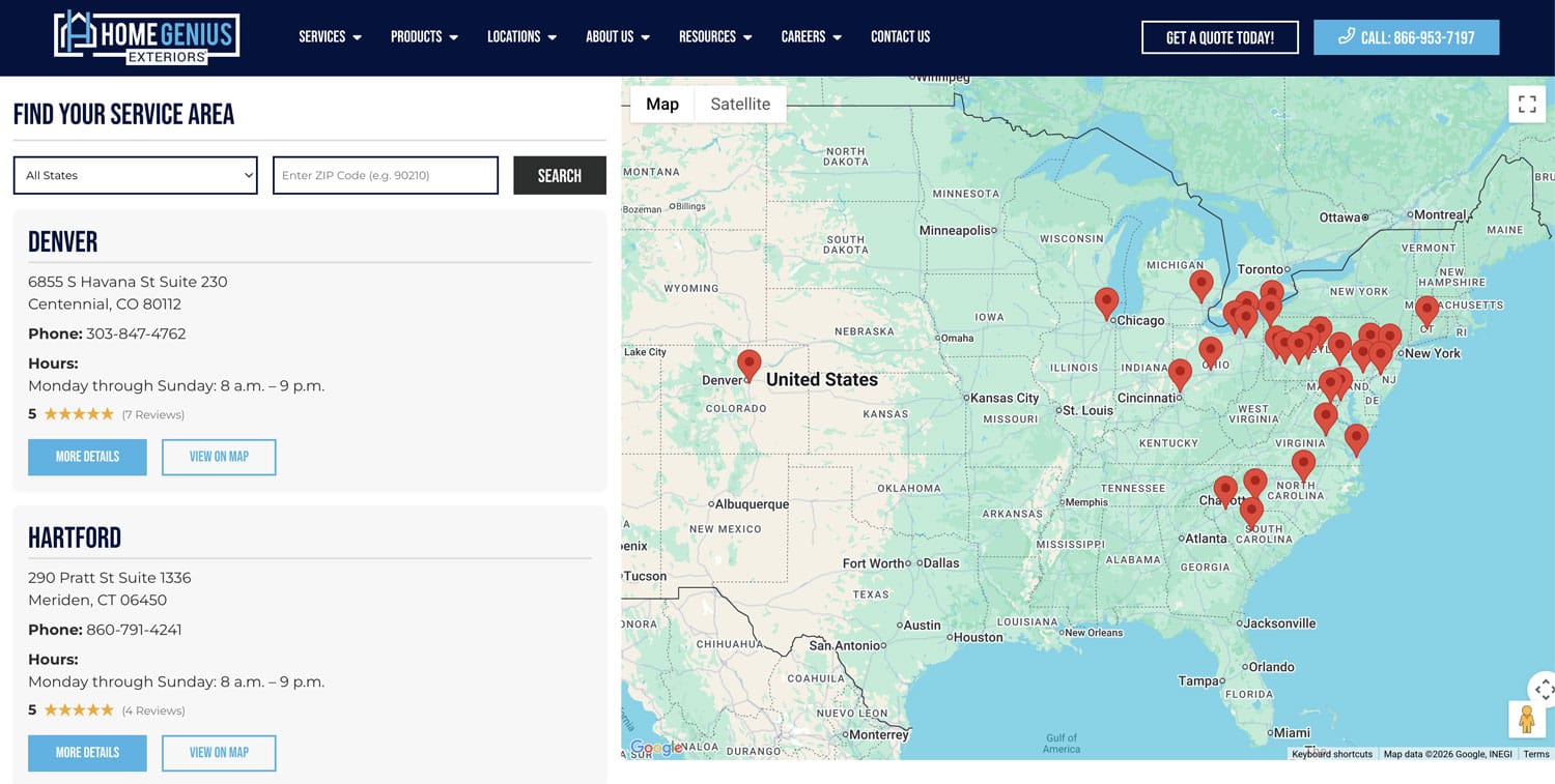 Home Genius Locations