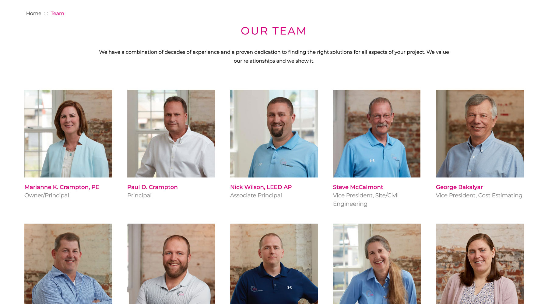 MK Consulting Team Page